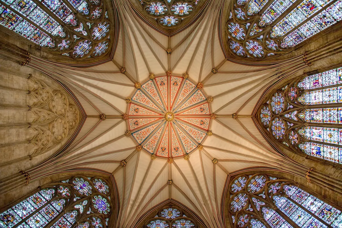 york minster, cathedral, interior, ceiling, architecture, christianity, landmark, church of saint peter, york, england, york minster, york minster, cathedral, c