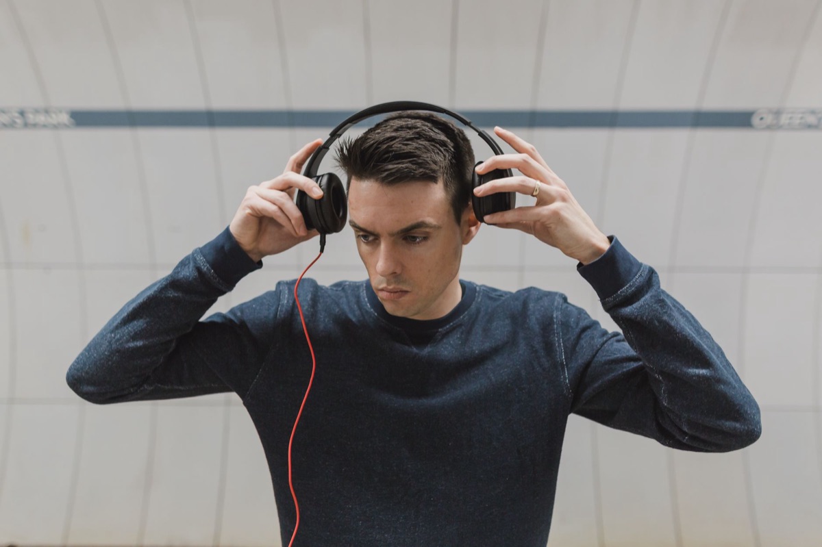 Playboi Carti with headphones