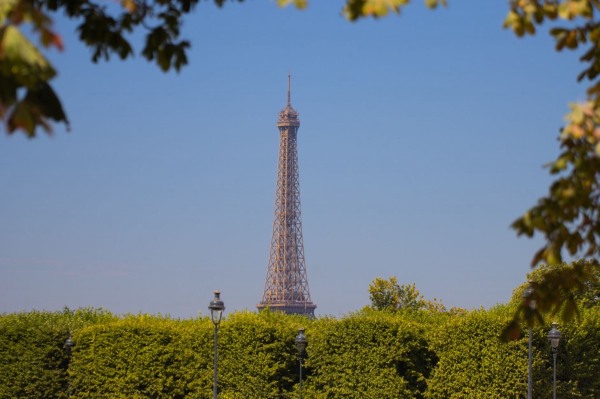 eiffel tower with bakery sign