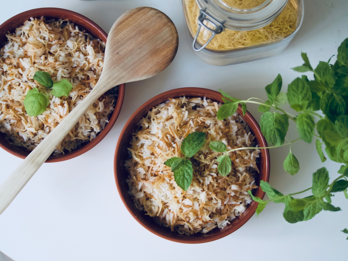 arroz con ingredientes franceses