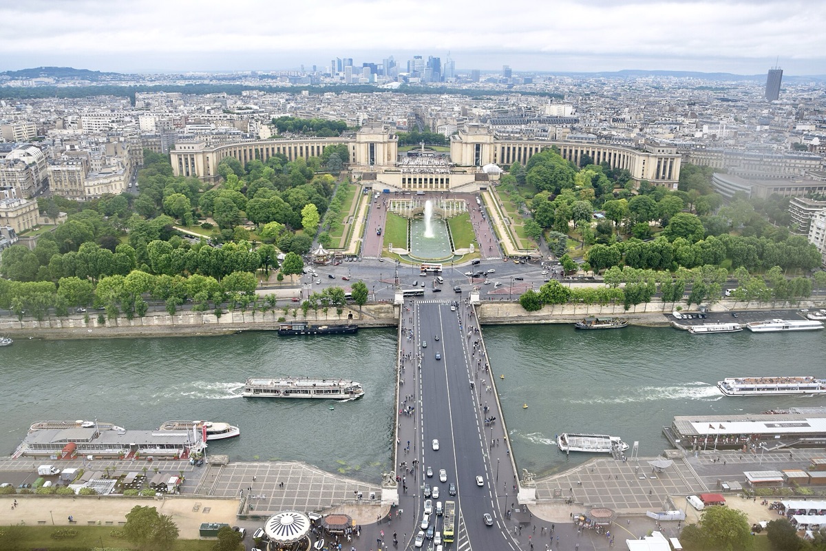 Eiffel Tower view from Trocadéro park