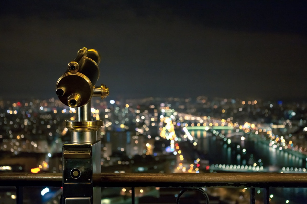 Eiffel Tower evening view