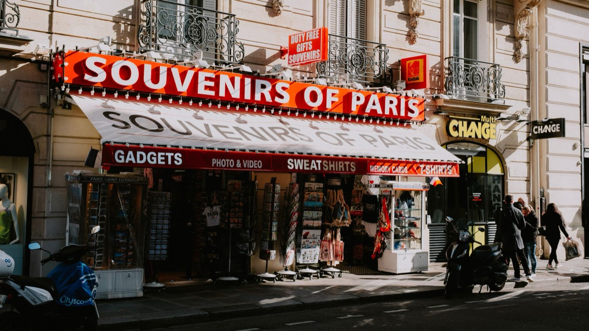 Parisian department store facade