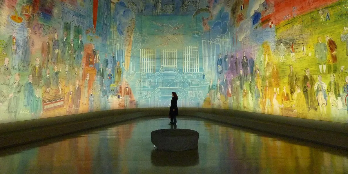 museum, art, wall painting, musee d'art modern, palace de tokyo, paris, painting, france, modern art, to dye, multicoloured, red, human, space, artist, exhibiti