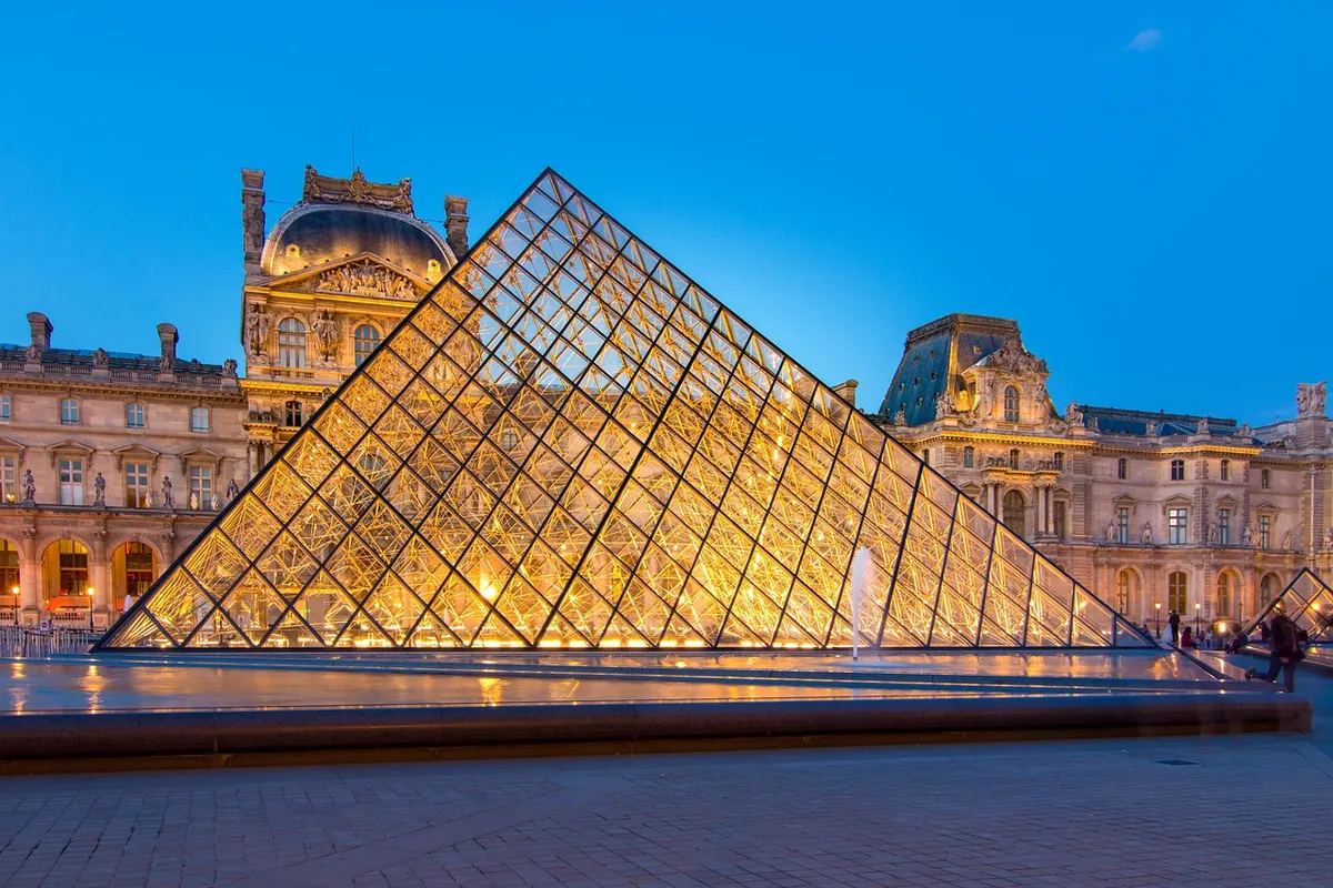 paris, louvre, museum, pyramid, building, landmark, architecture, tourist attraction, facade, outdoor, glass outside, france, paris, paris, paris, paris, paris,
