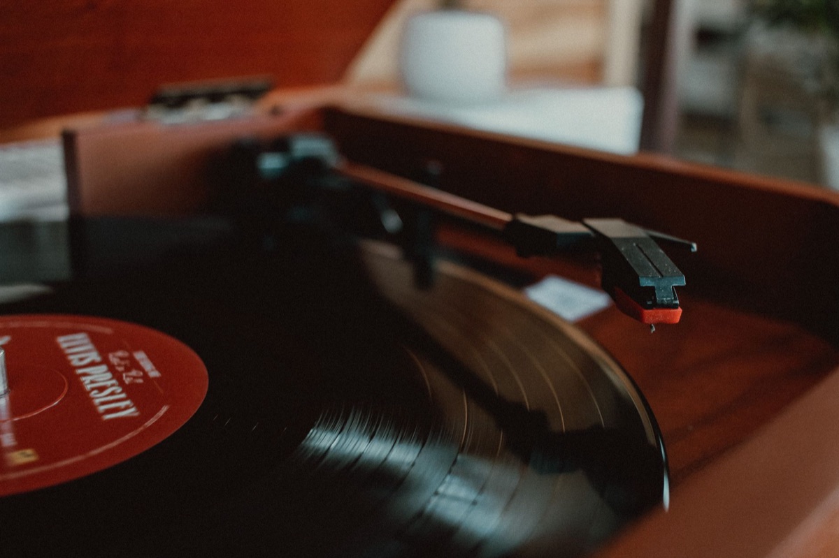 turntable com vinil 90s
